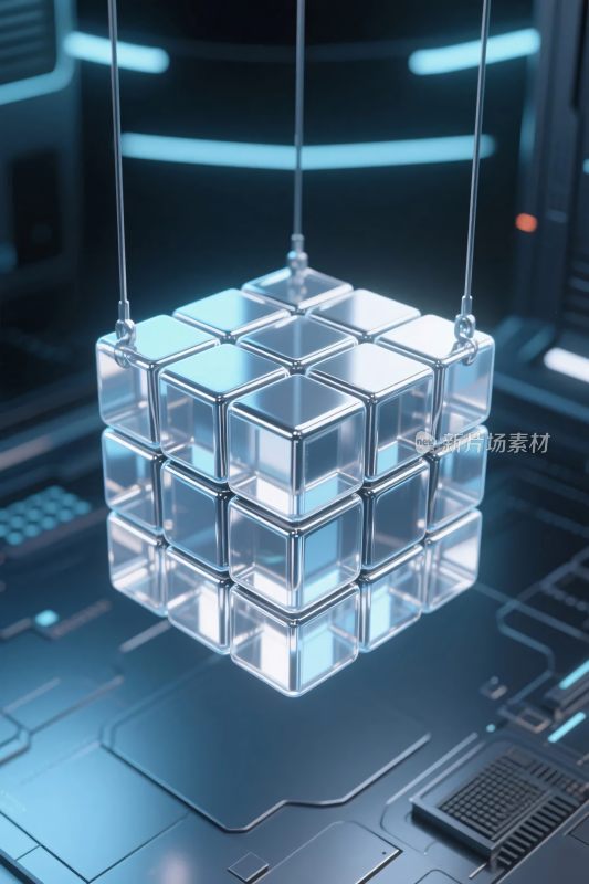 悬浮透明魔方结构