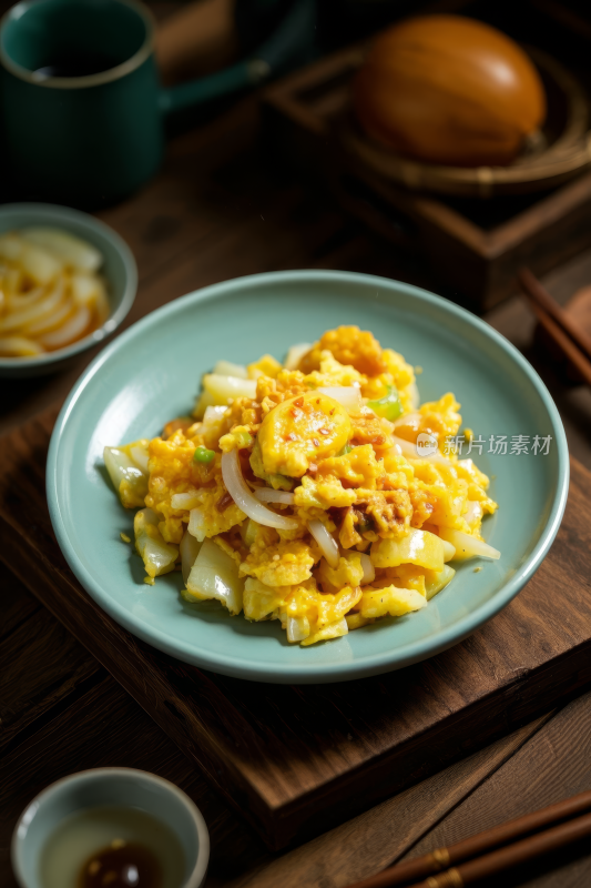 洋葱炒蛋中国传统经典美食中式家常美味食物