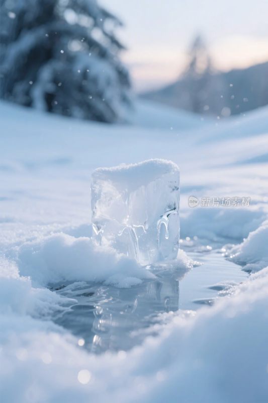 雪地冰块自然风景