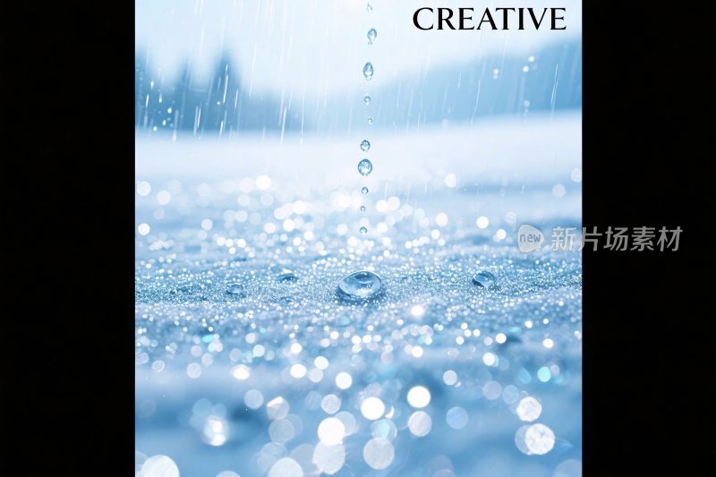 创意水珠雨滴插画