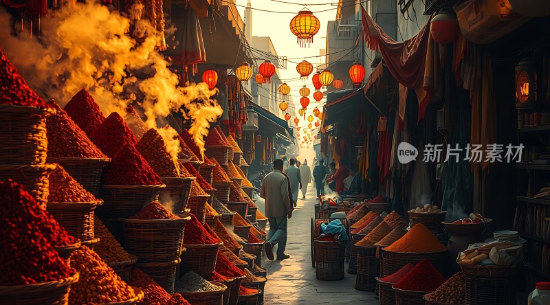 东方集市繁华景象