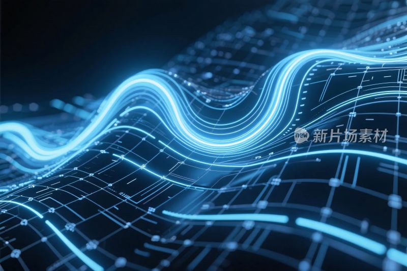 科技感数字波形图