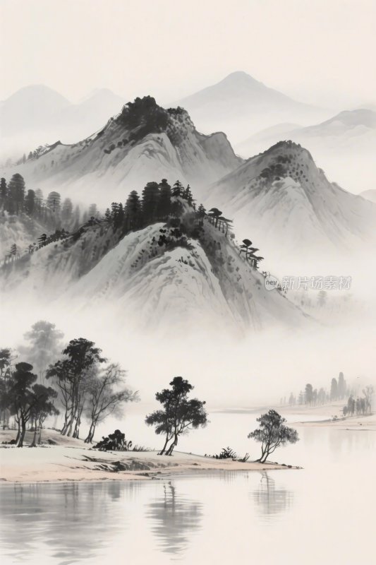 水墨山水风景画
