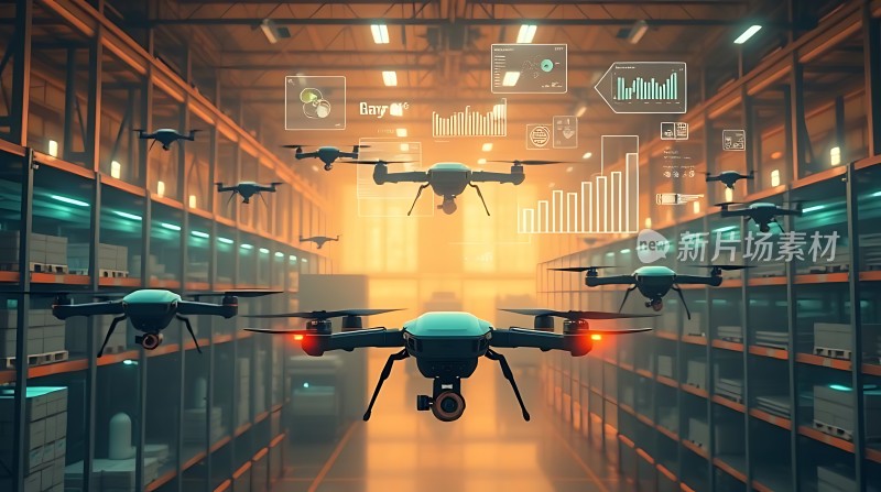 智能仓库无人机高效作业