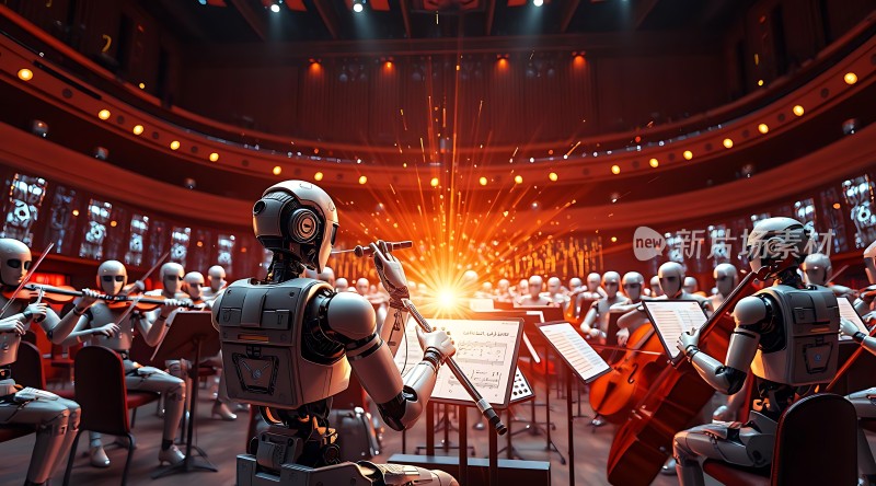 机器人交响乐团现场演奏