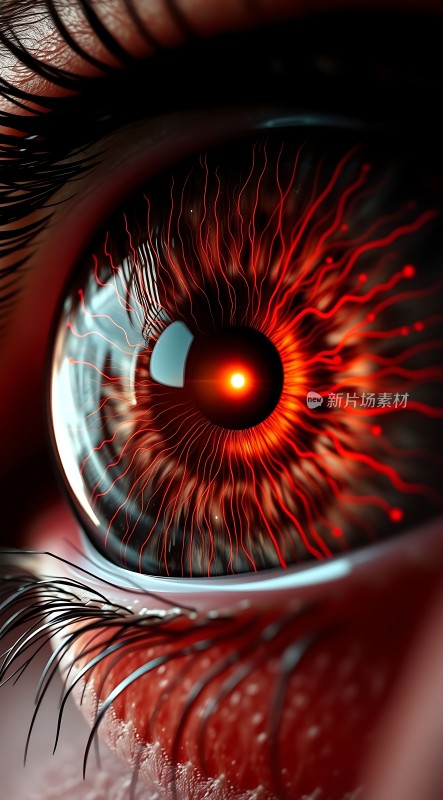 红色瞳孔下的神秘视线