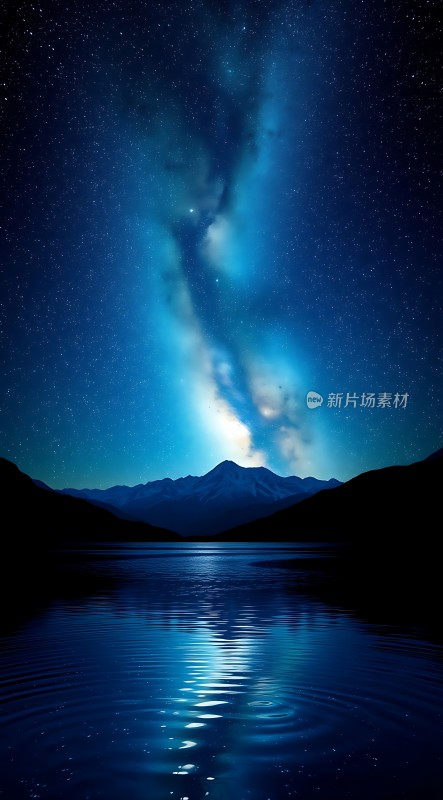 星河倒影静谧夜色
