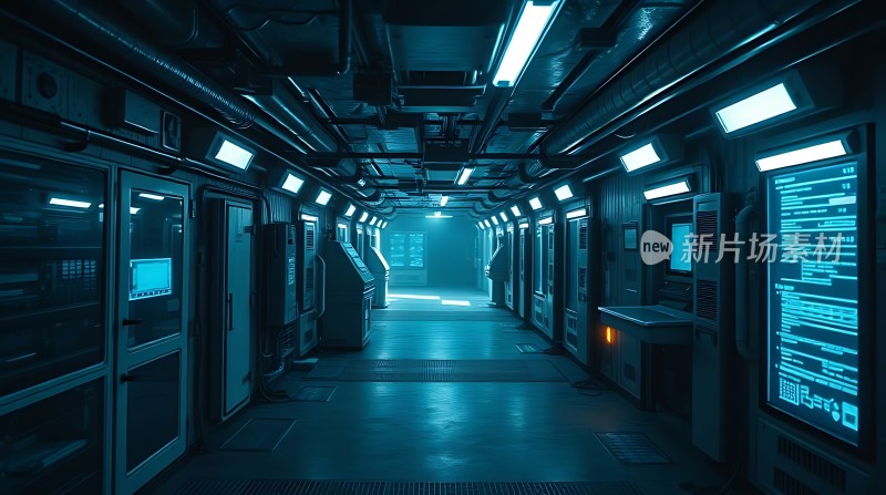 科技感走廊未来主义风格