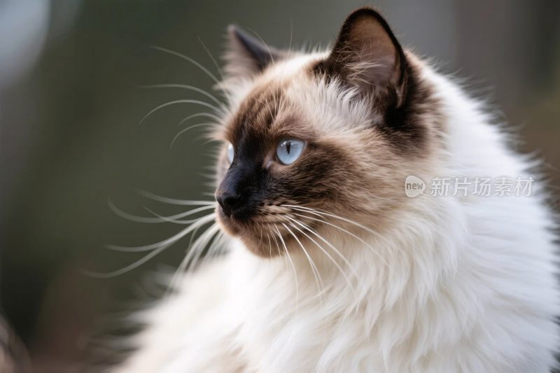 暹罗猫特写画面