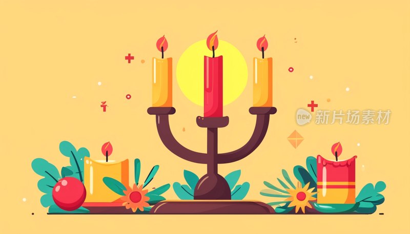 犹太教烛台图标