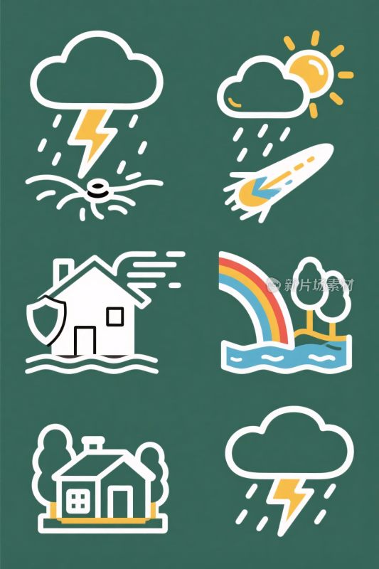 天气主题图标插画