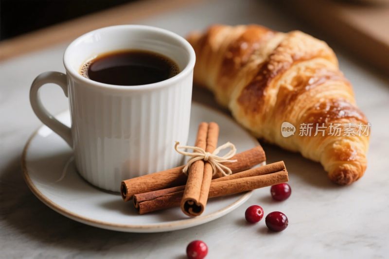 早餐咖啡与可颂