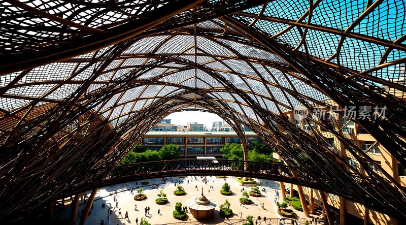 阳光下的现代建筑艺术