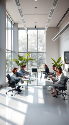 商务会议高效协作现代办公环境 商务会议高效协作现代办公环境