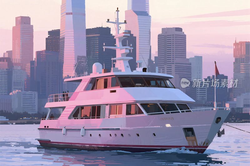 海上航行的豪华游艇