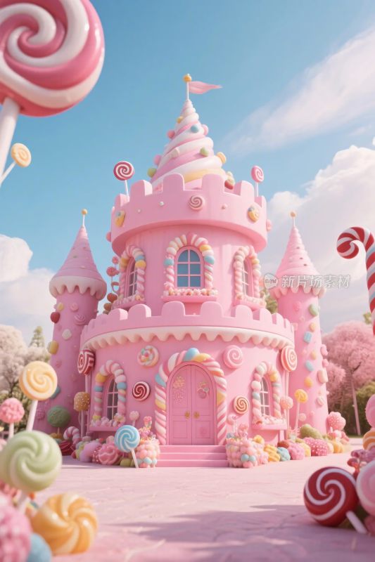 粉色童话糖果城堡