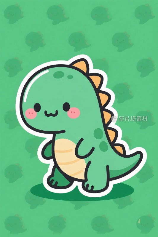 卡通恐龙可爱插画