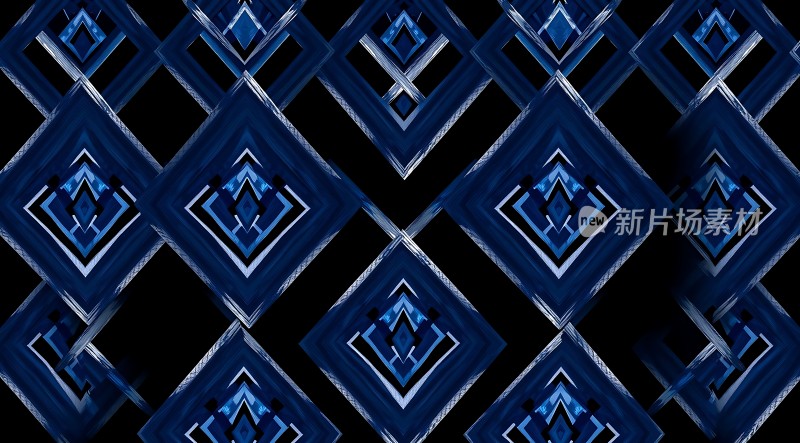 蓝色几何图案设计