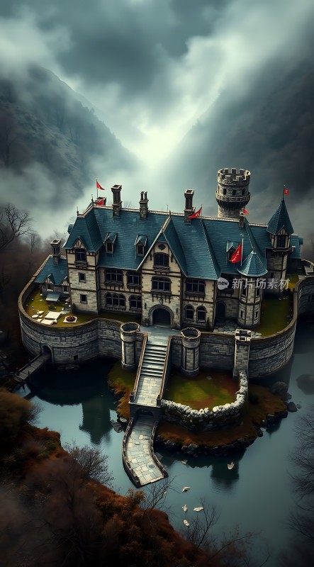 湖畔古堡神秘而壮丽
