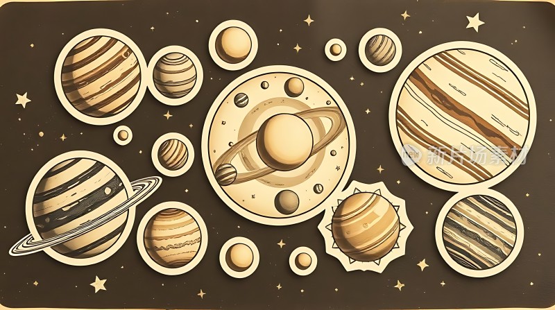 太阳系行星与恒星