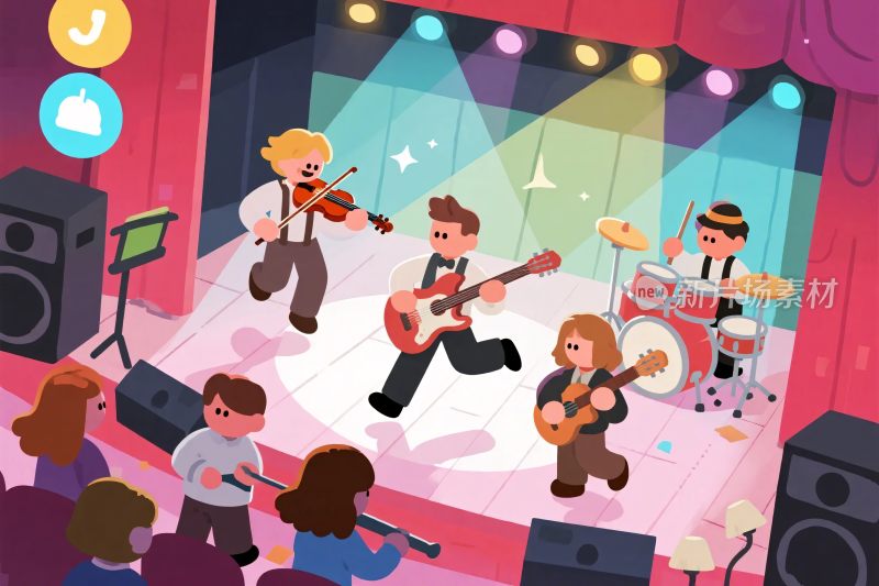 卡通乐队现场舞台演奏