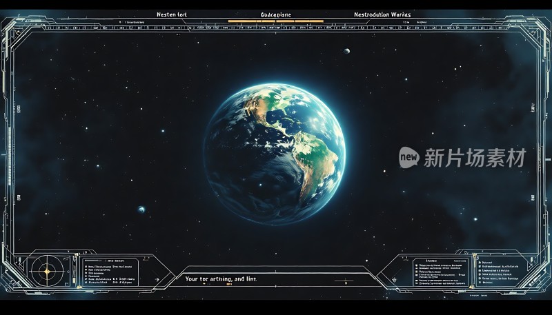 新片场素材地球太空视角