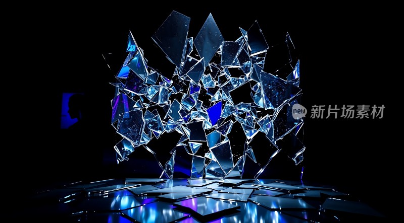 破碎玻璃艺术装置