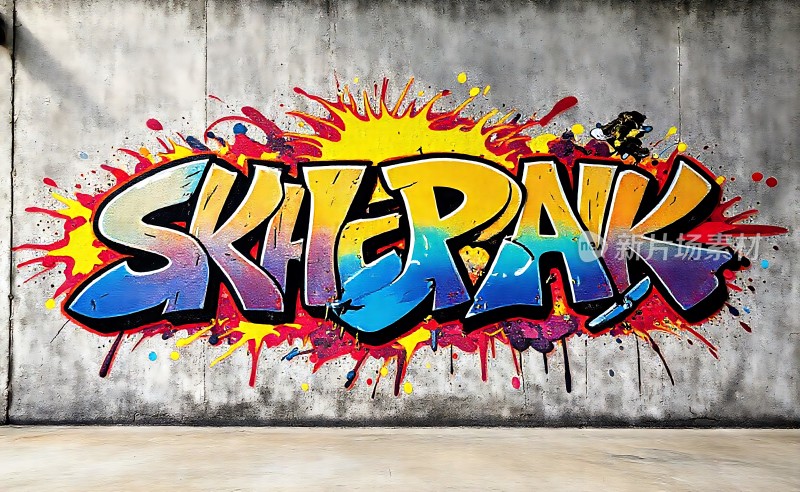 街头艺术涂鸦墙