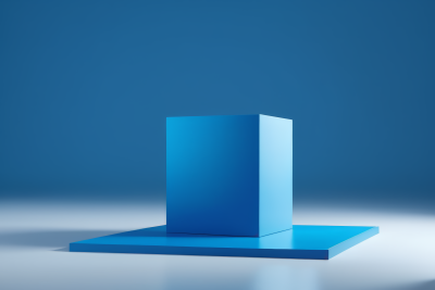 蓝色背景上的蓝色方形物体高清图片 蓝色背景上的蓝色方形物体高清图片