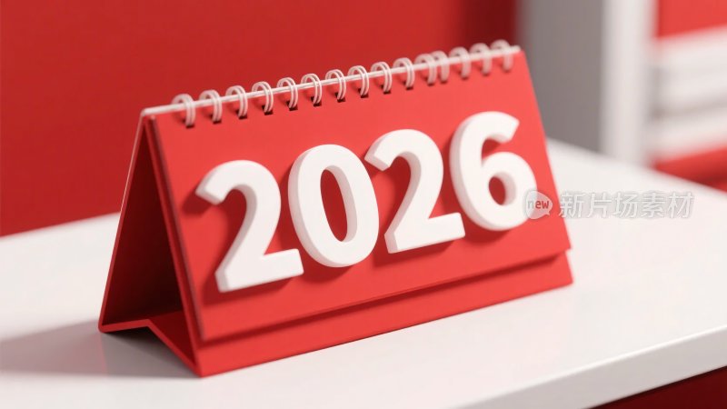 红色年台历摆件