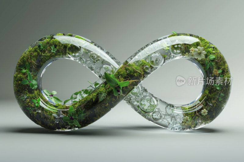 无尽生态：玻璃制无穷符号内的生态系统