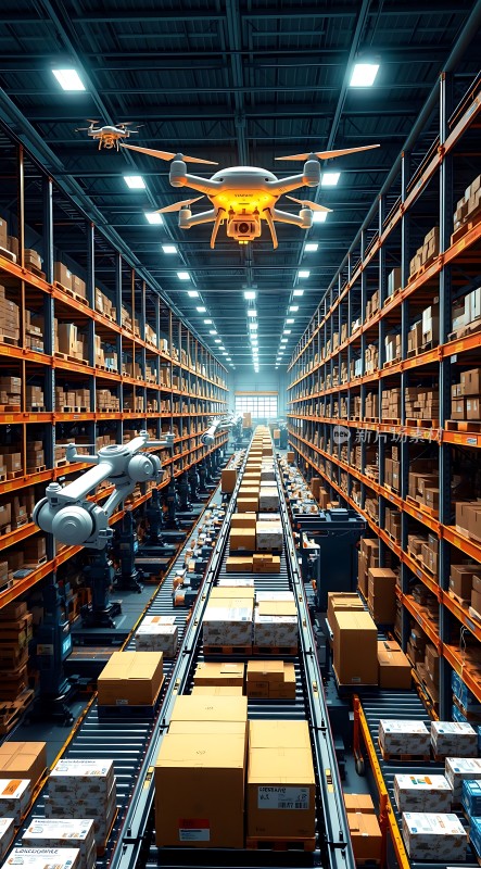 智能仓库无人机与机器人协同作业