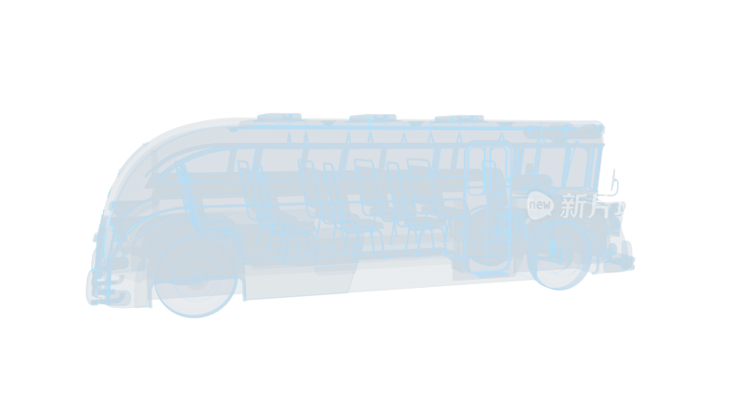 公交车 科幻透明 交通工具旅游大巴汽车2