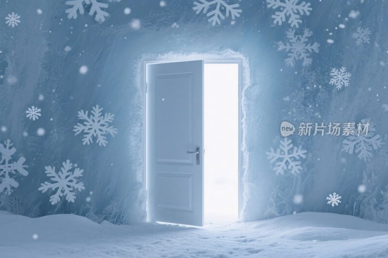 冬日雪景之门
