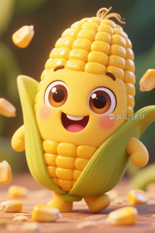 拟人化卡通玉米形象