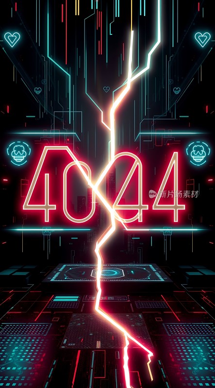 404错误页面设计科技感十足适合用于网站或应用程序的错误提示界面