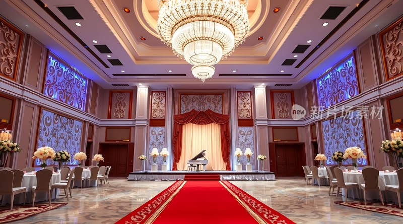 豪华宴会厅红毯钢琴盛宴