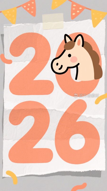 卡通小马与数字插画