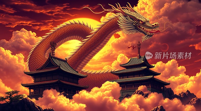 龙腾云海古建筑群