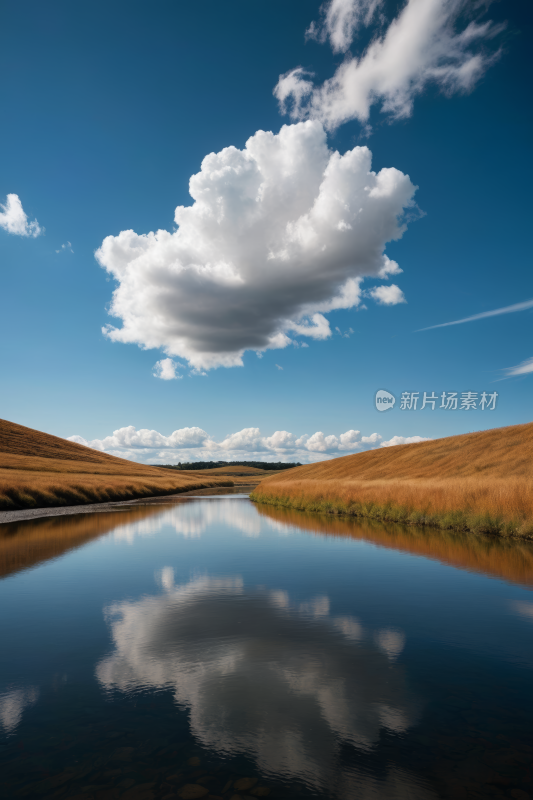 平静的水面高清风景自然风光图片