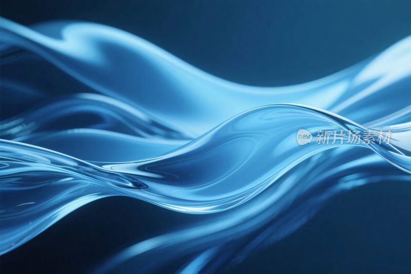 蓝色流体动态画面