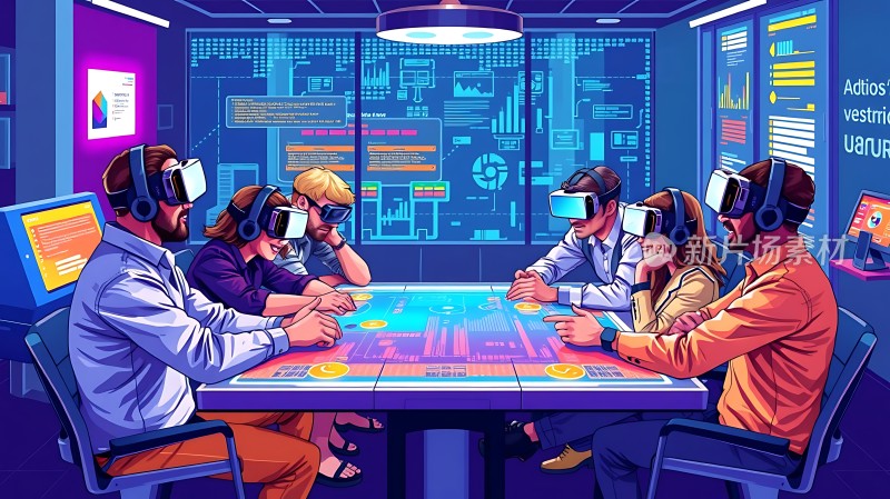 虚拟现实团队协作会议
