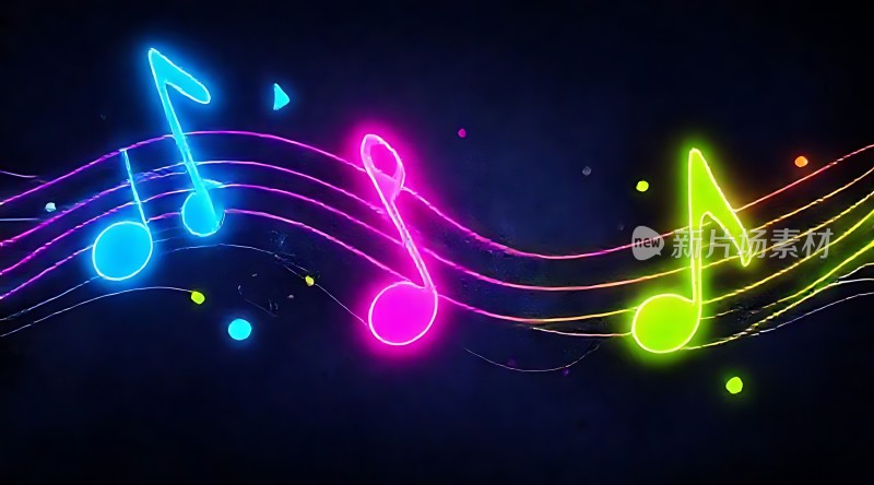 霓虹音符跃动旋律