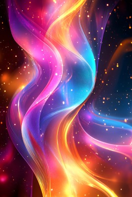 绚丽多彩的流动光影图案