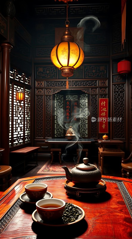 古色古香茶室雅集