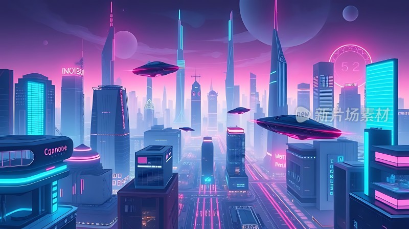 未来城市科幻场景