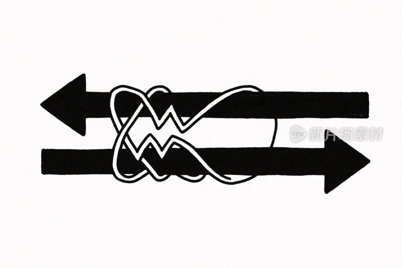 箭头线条组合插画