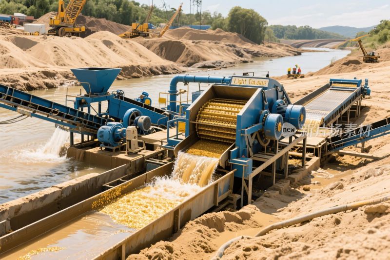 沙场工业作业设备场景