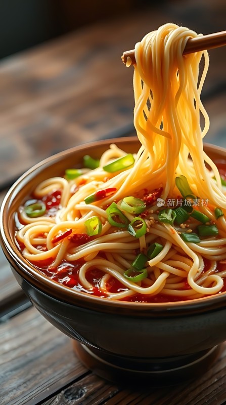 热腾腾的麻辣拌面