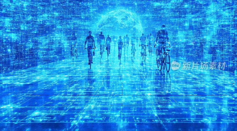 数字世界骑行者